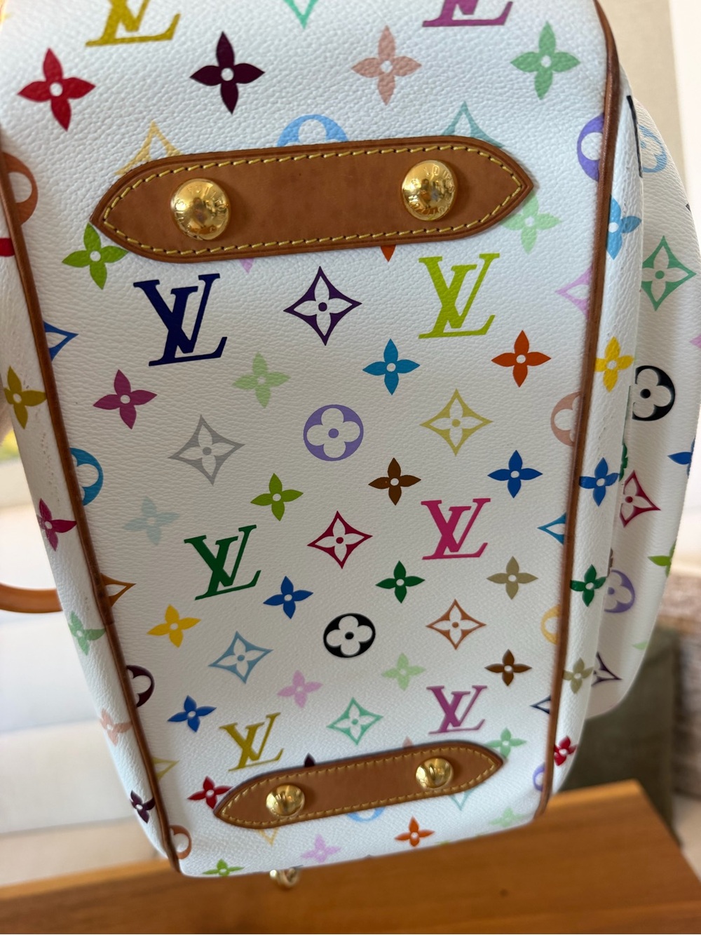 Takashi Murakami LV Monogram Multicolore Rita in Blanc/White - Picture 6 of 10
